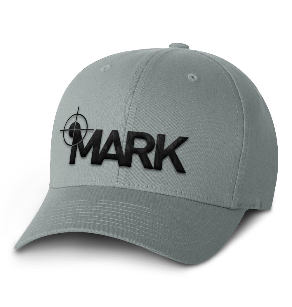 Mark Flexfit Cap — Grey with Black Logo