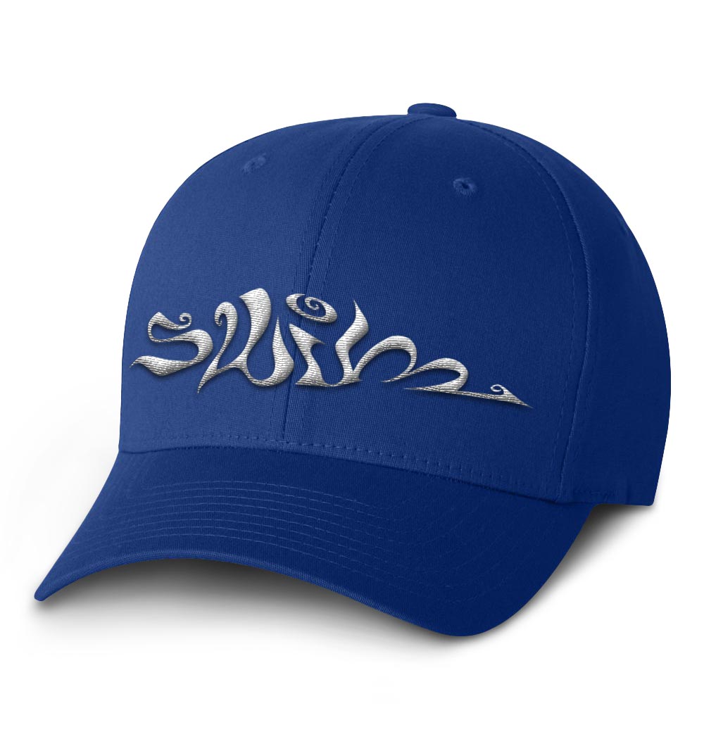 Swim Flexfit Cap — Royal with White Logo